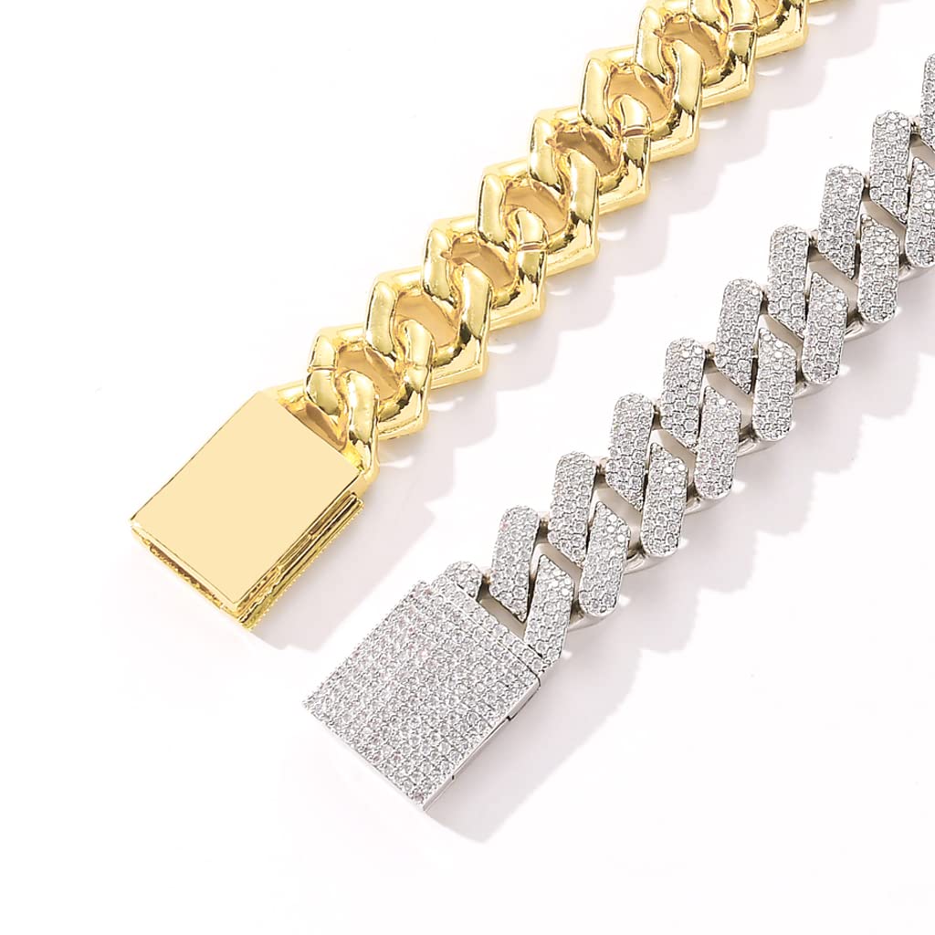 20mm Hip Hop Mens Iced Out Cuban Link Chain - SirNeely Gear New York #