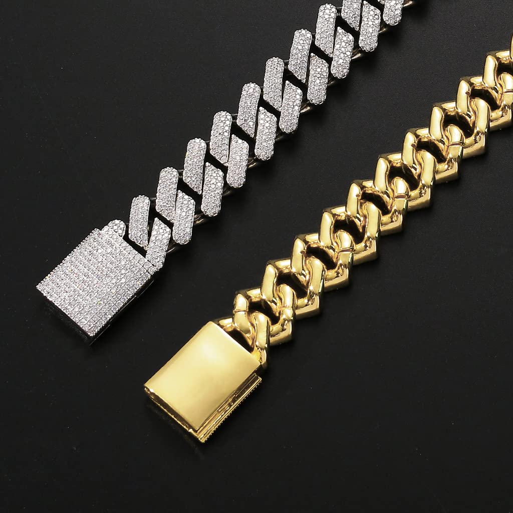 20mm Hip Hop Mens Iced Out Cuban Link Chain - SirNeely Gear New York #