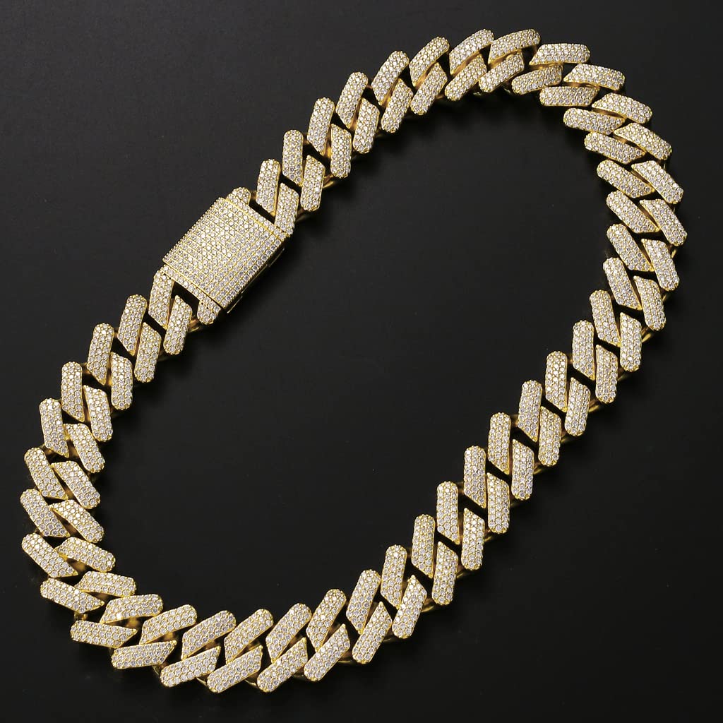 20mm Hip Hop Mens Iced Out Cuban Link Chain - SirNeely Gear New York #