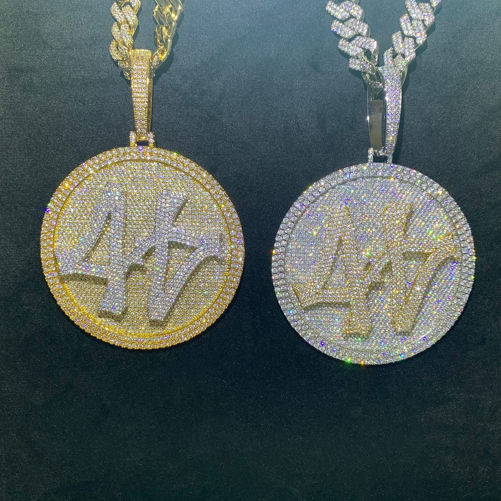 ICE DIAMOND 14K 44 Rotating Pendant with 14mm Cuban Link Chain - SirNeely Gear New York #