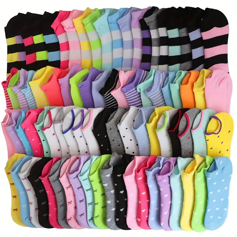 10 Pairs Women's Soft, Breathable Ankle Socks