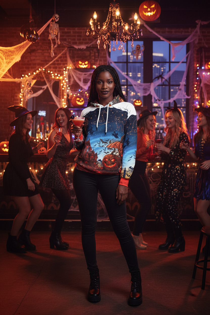 SGNY Halloween Oversized Cotton Hoodie