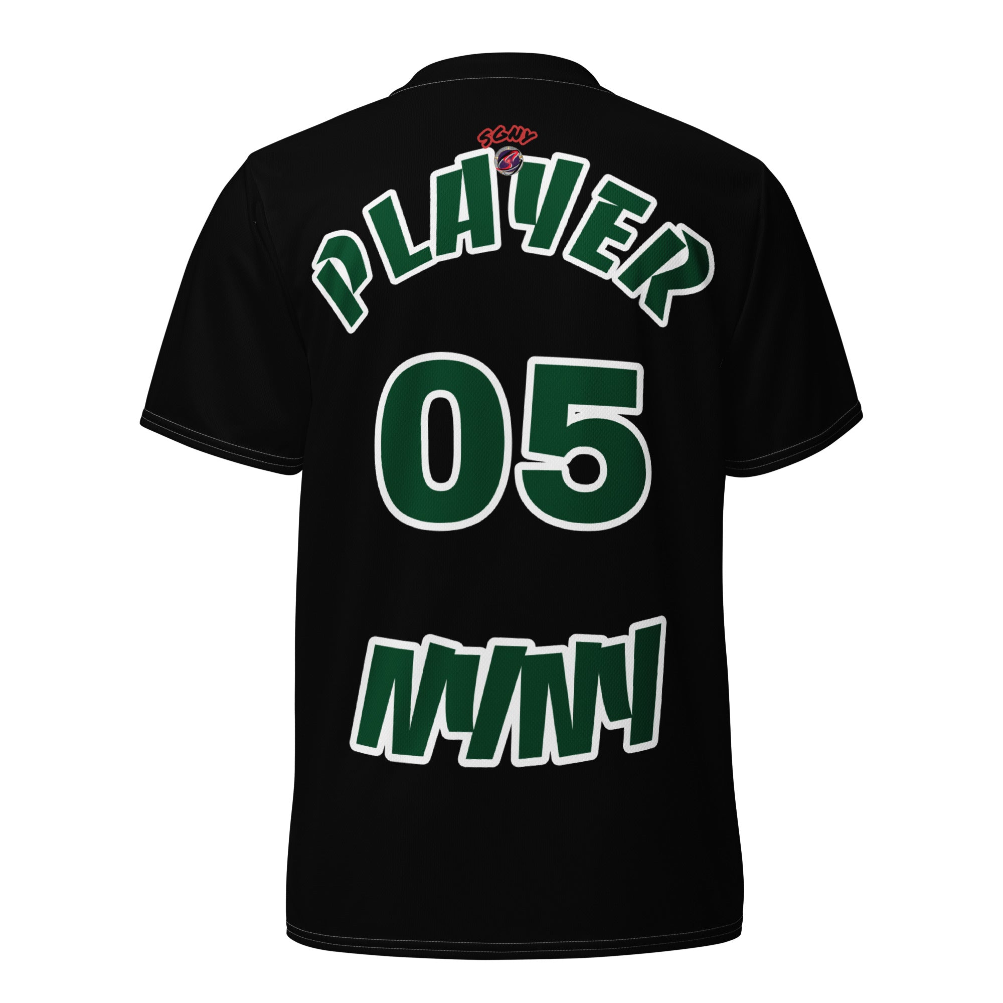 SGNY NYNY black unisex sports jersey back 