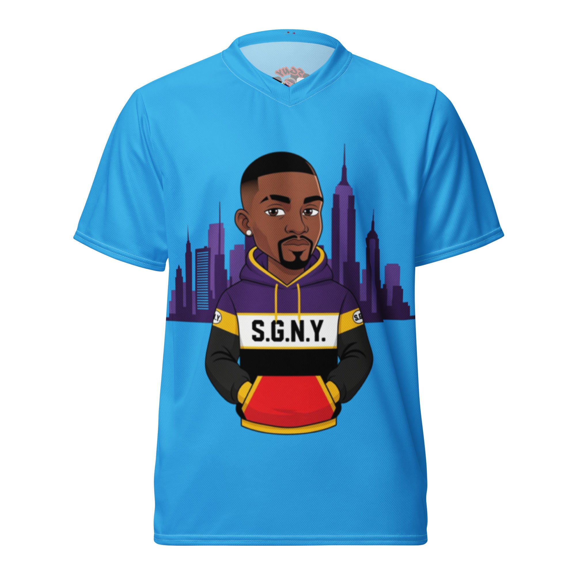 SGNY NYNY blue unisex sports jersey front 