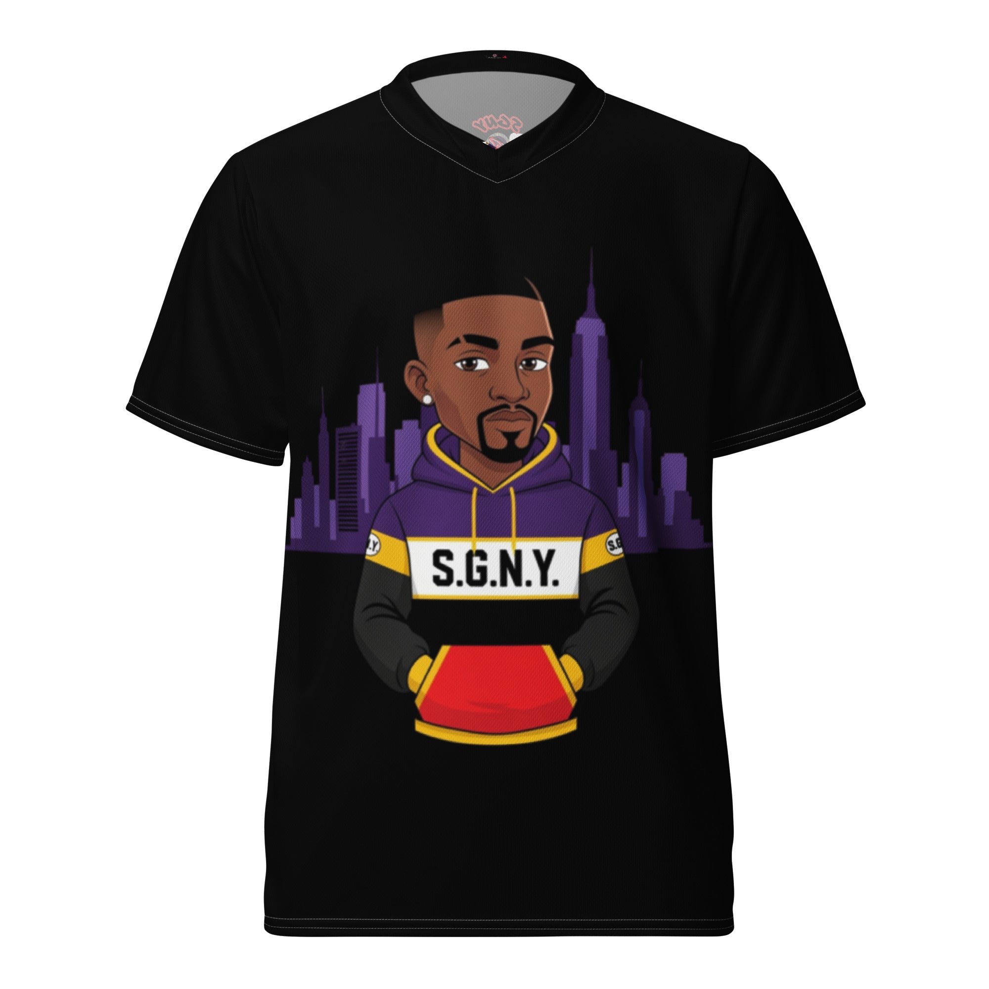 SGNY NYNY black unisex sports jersey front 