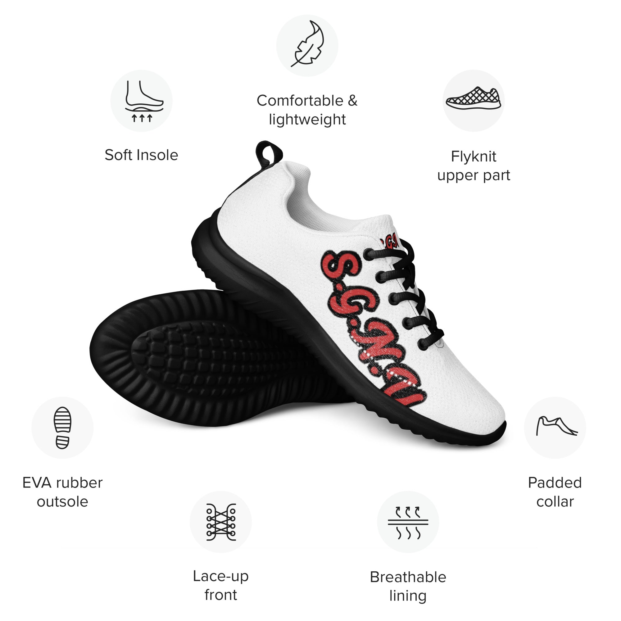 S.G.N.Y Urban Elite Black/Red Athletic Shoes (Men's)