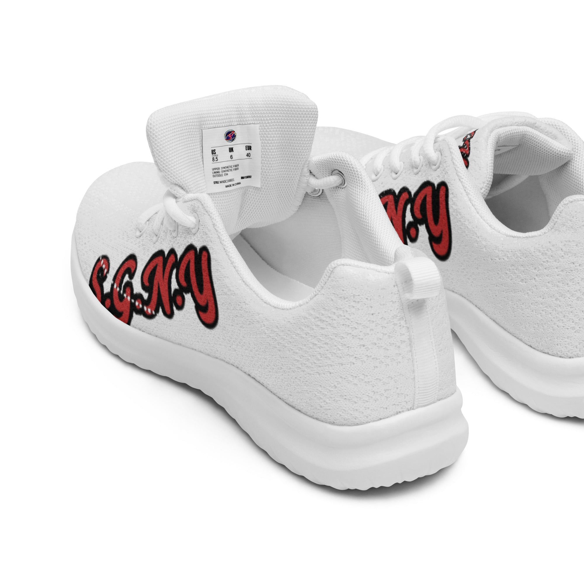 S.G.N.Y Urban Elite Pure white/Red Men's Athletic Shoes - Premium White Performance Footwear
