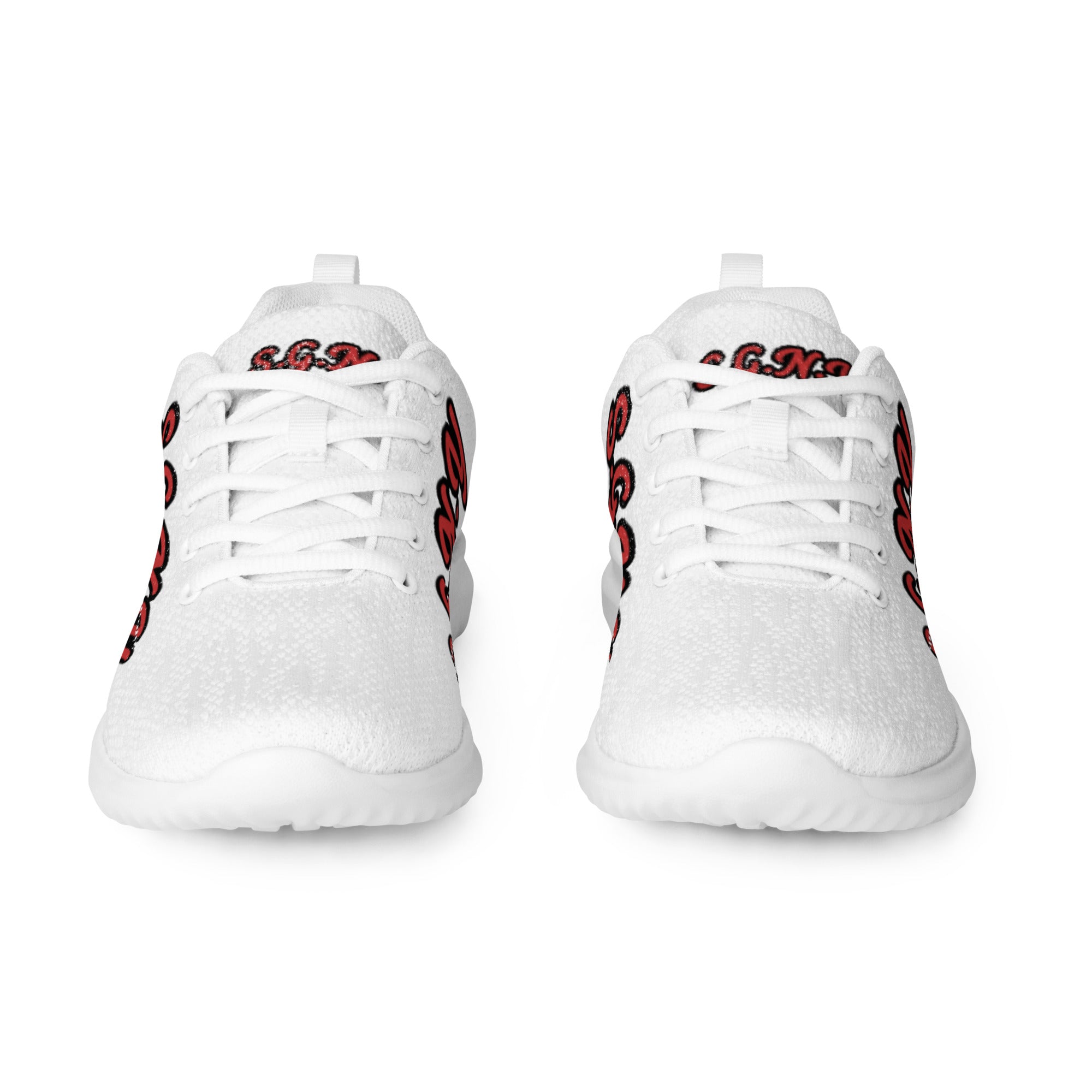 S.G.N.Y Urban Elite Pure white/Red Men's Athletic Shoes - Premium White Performance Footwear