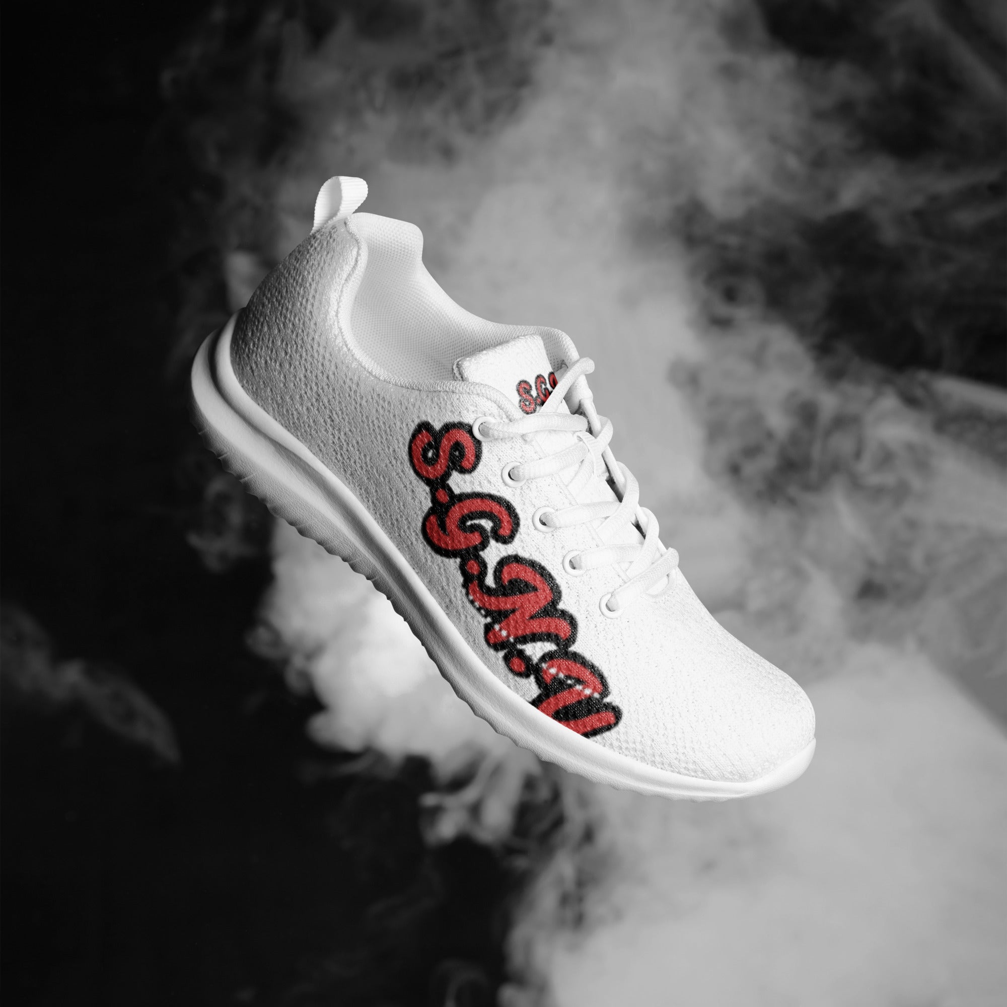 S.G.N.Y Urban Elite Pure white/Red Men's Athletic Shoes - Premium White Performance Footwear