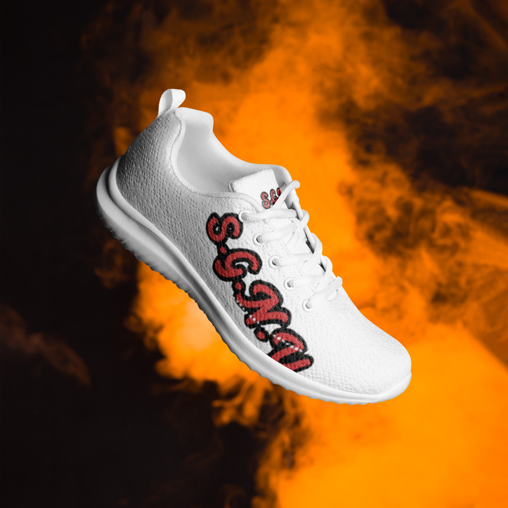 S.G.N.Y Urban Elite Pure white/Red Men's Athletic Shoes - Premium White Performance Footwear